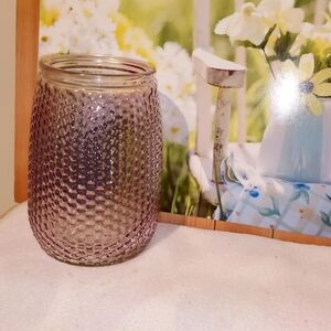 Violet Purple Textured Glass Vase